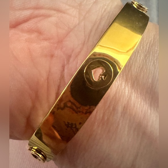 Kate SpadeSALE!!!!!  Spot The Spade Studded Golden  Bangle - Picture 5 of 6